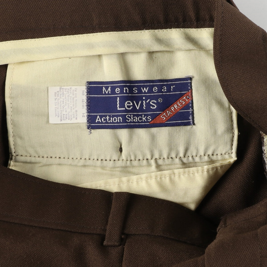 80's Levi's ACTION SLACKS STA-PREST Sta-Prest slacks pants for men, size W34, vintage / eaa467811