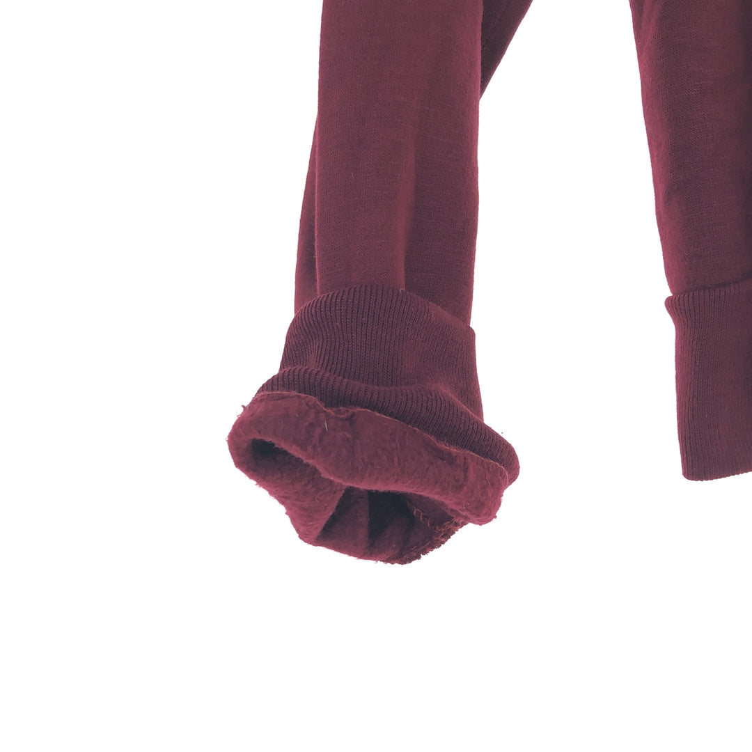 70s-era UNKNOWN plain full-zip sweatshirt hoodie, men's size M equivalent, vintage. unclear wine-red Vintage Second Hand