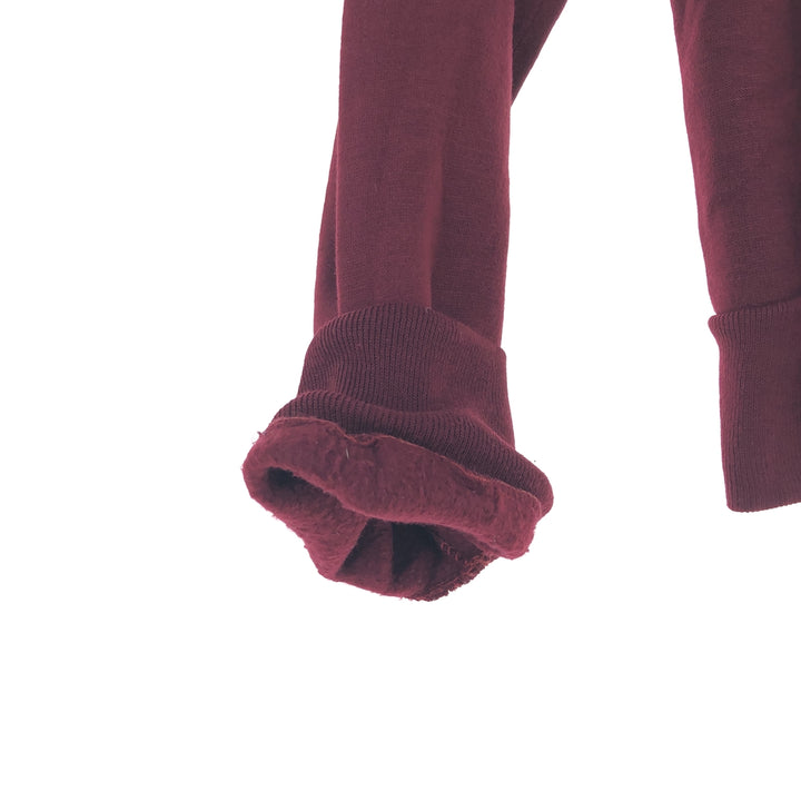 70s-era UNKNOWN plain full-zip sweatshirt hoodie, men's size M equivalent, vintage. unclear wine-red Vintage Second Hand