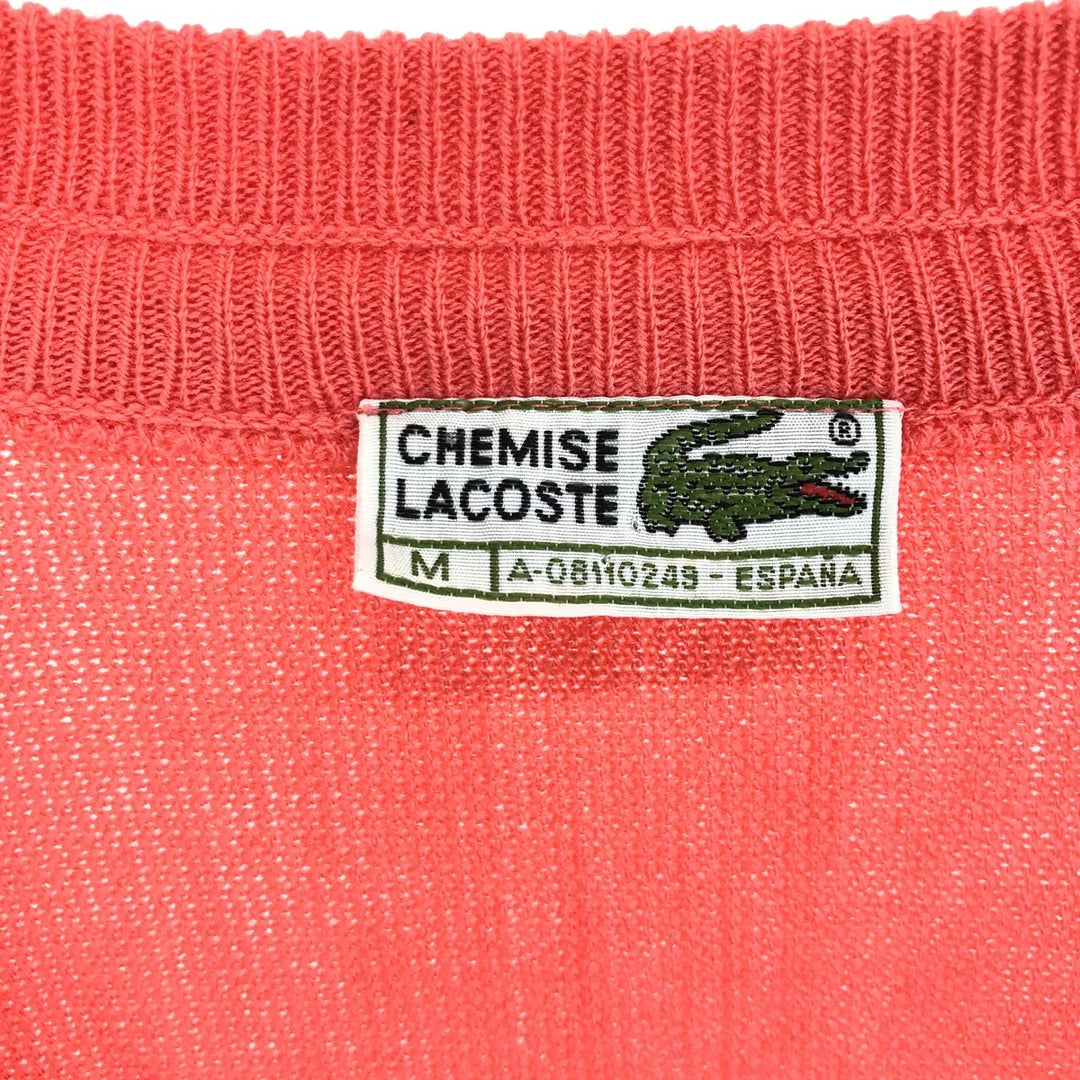 80'S Lacoste LACOSTE CHEMISE acrylic knit cardigan, men's size M, vintage / eaa467950