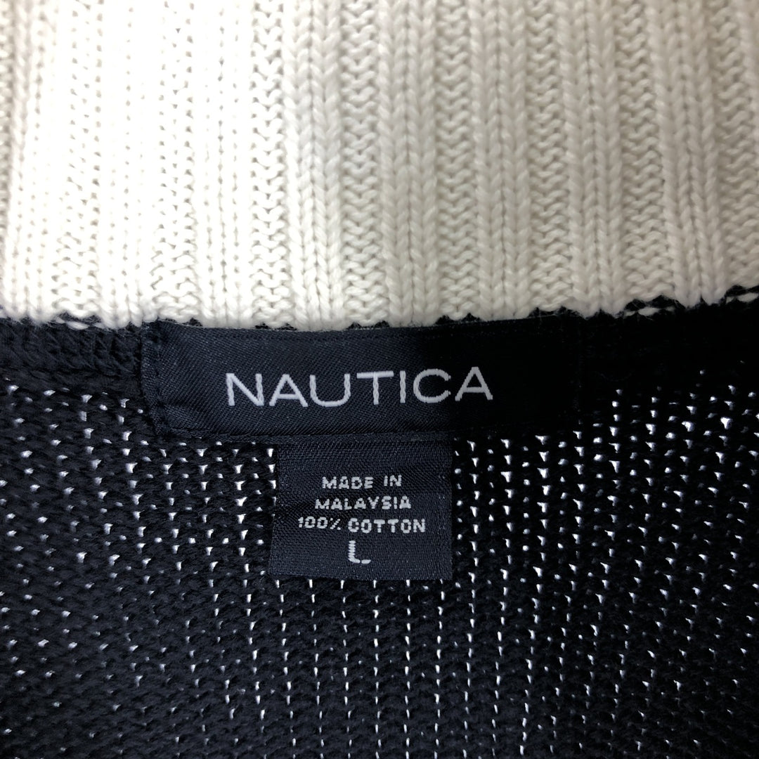 NAUTICA Cotton knit half zip sweater Men's size L / eaa467959