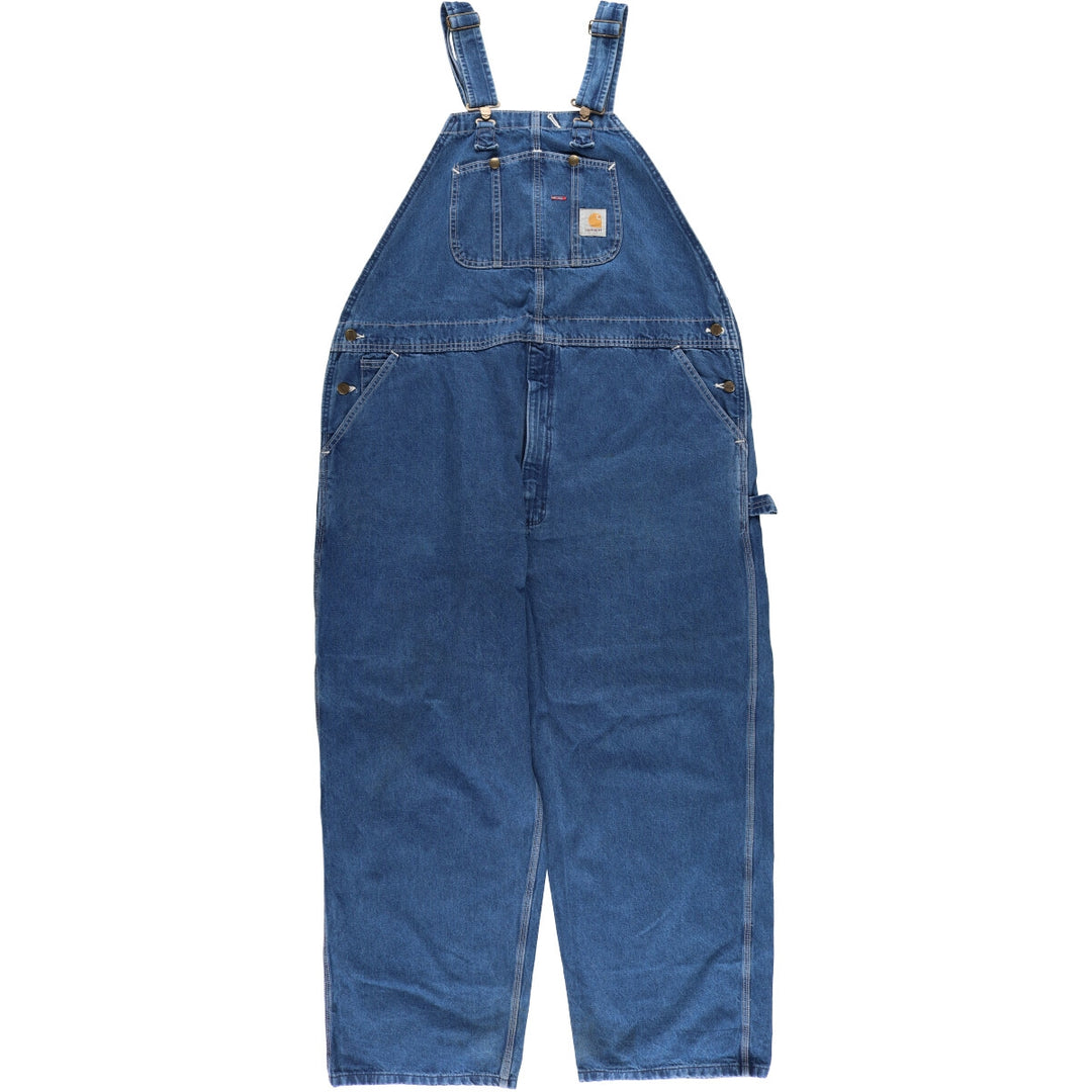 Big size Carhartt denim overalls made in USA, men's w47 equivalent / eaa467976