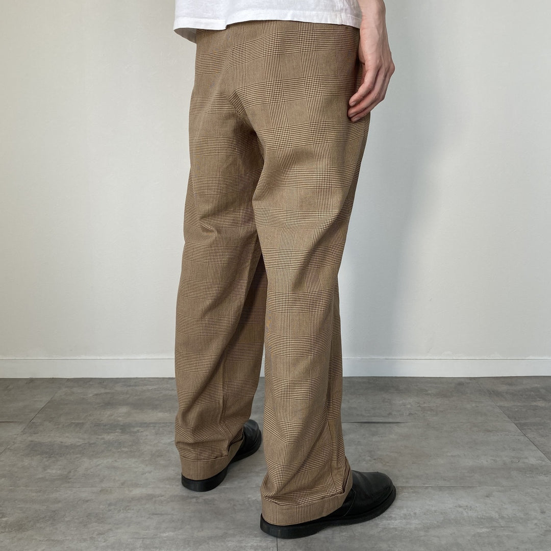 Ralph Lauren POLO by Ralph Lauren Houndstooth Pattern Two-pleat Cotton Slacks Pants Men's W36 / eaa467982