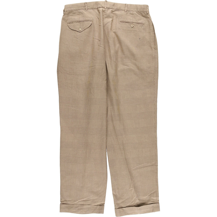Ralph Lauren POLO by Ralph Lauren Houndstooth Pattern Two-pleat Cotton Slacks Pants Men's W36 / eaa467982