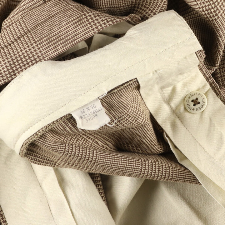 Ralph Lauren POLO by Ralph Lauren Houndstooth Pattern Two-pleat Cotton Slacks Pants Men's W36 / eaa467982