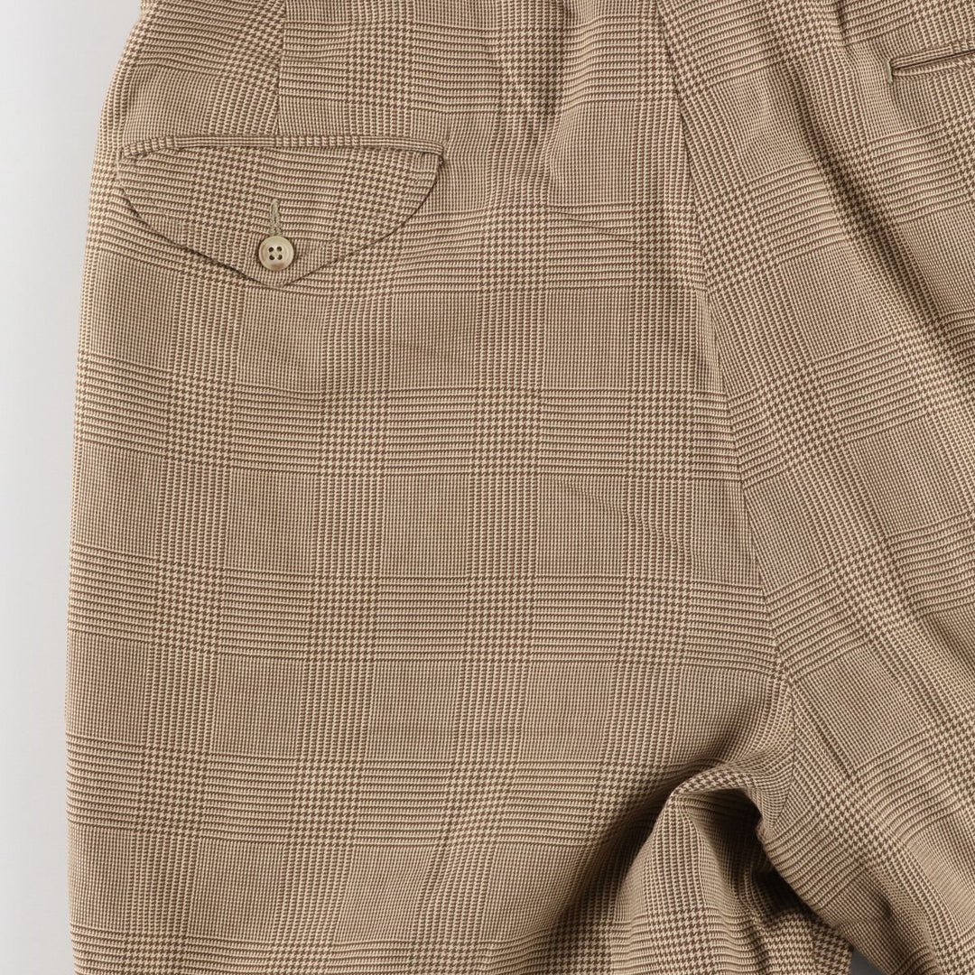 Ralph Lauren POLO by Ralph Lauren Houndstooth Pattern Two-pleat Cotton Slacks Pants Men's W36 / eaa467982