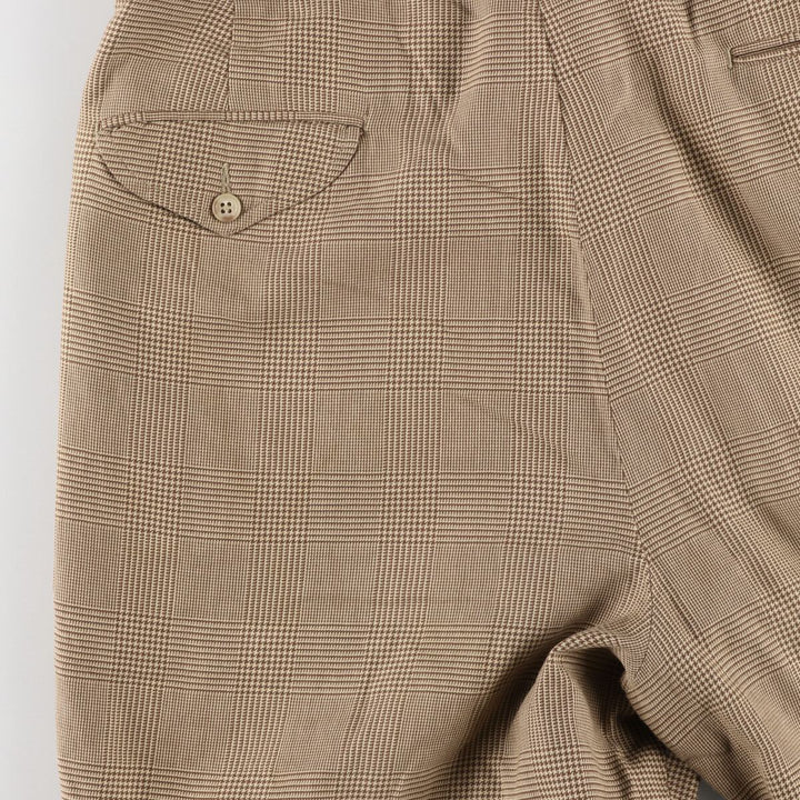 Ralph Lauren POLO by Ralph Lauren Houndstooth Pattern Two-pleat Cotton Slacks Pants Men's W36 / eaa467982