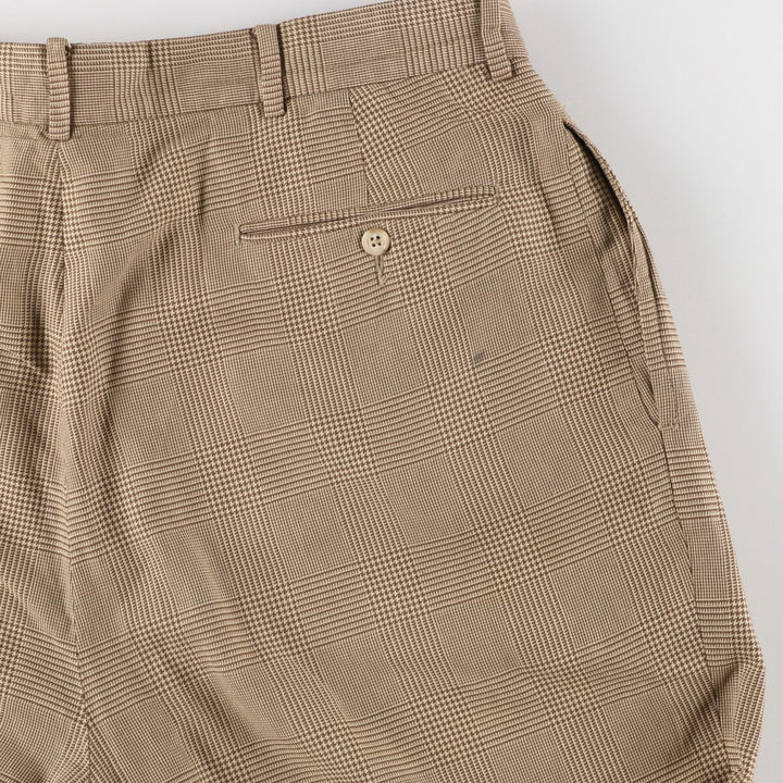 Ralph Lauren POLO by Ralph Lauren Houndstooth Pattern Two-pleat Cotton Slacks Pants Men's W36 / eaa467982