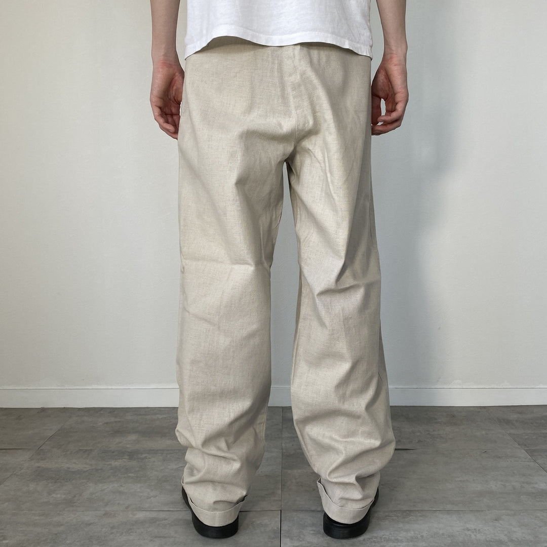 90'S NAUTICA Two-pleat linen x cotton pants slacks for men, size W34, vintage / eaa467988