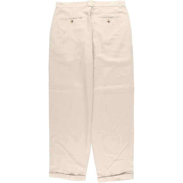 90'S NAUTICA Two-pleat linen x cotton pants slacks for men, size W34, vintage / eaa467988