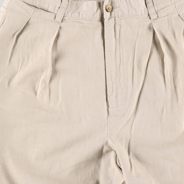 90'S NAUTICA Two-pleat linen x cotton pants slacks for men, size W34, vintage / eaa467988