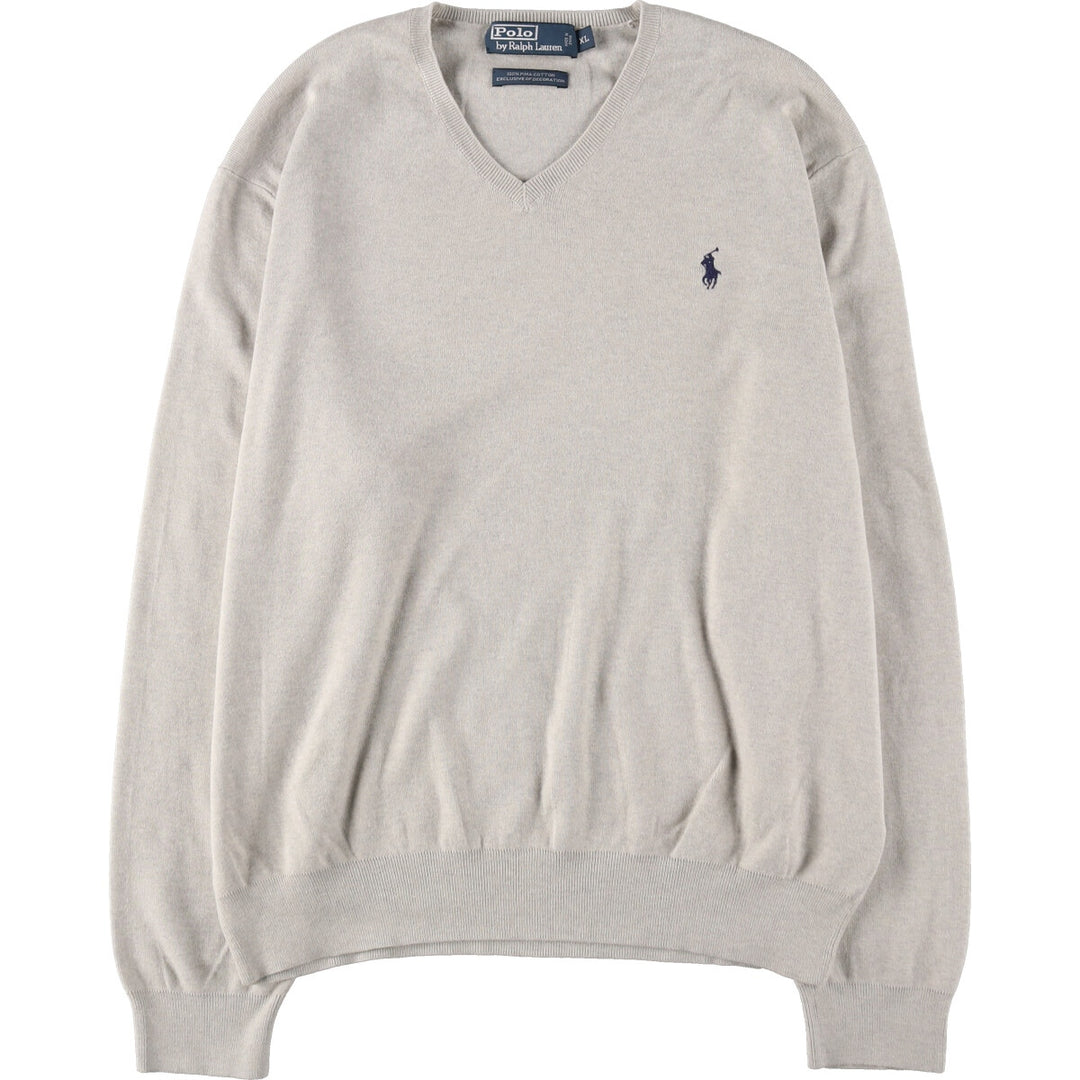 Ralph Lauren POLO by Ralph Lauren V-neck Pima cotton knit sweater Men's XL size /eaa468020