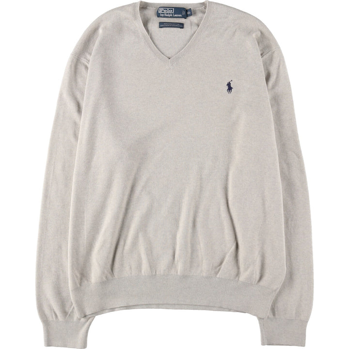 Ralph Lauren POLO by Ralph Lauren V-neck Pima cotton knit sweater Men's XL size /eaa468020