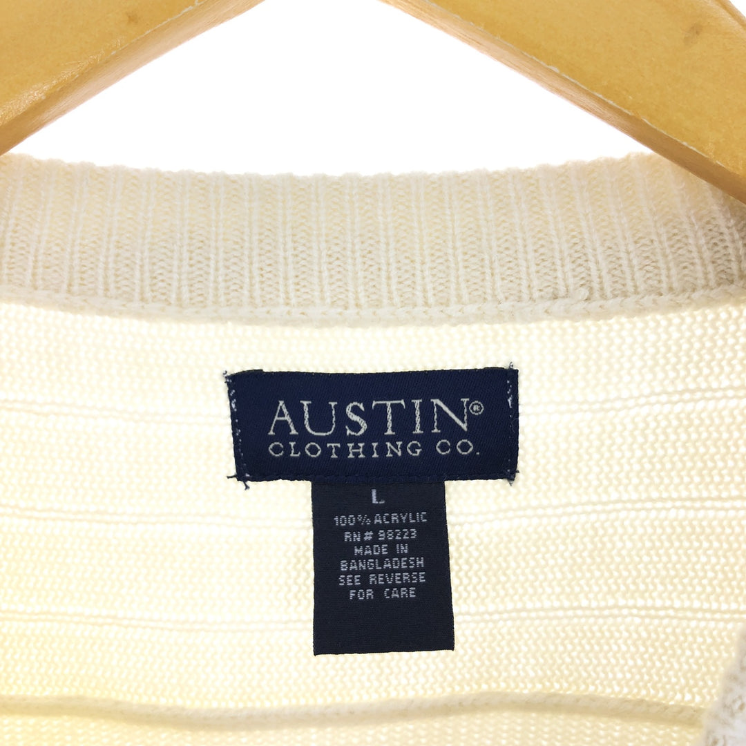 90'S AUSTIN acrylic knit sweater, men's size L, vintage /eaa468074