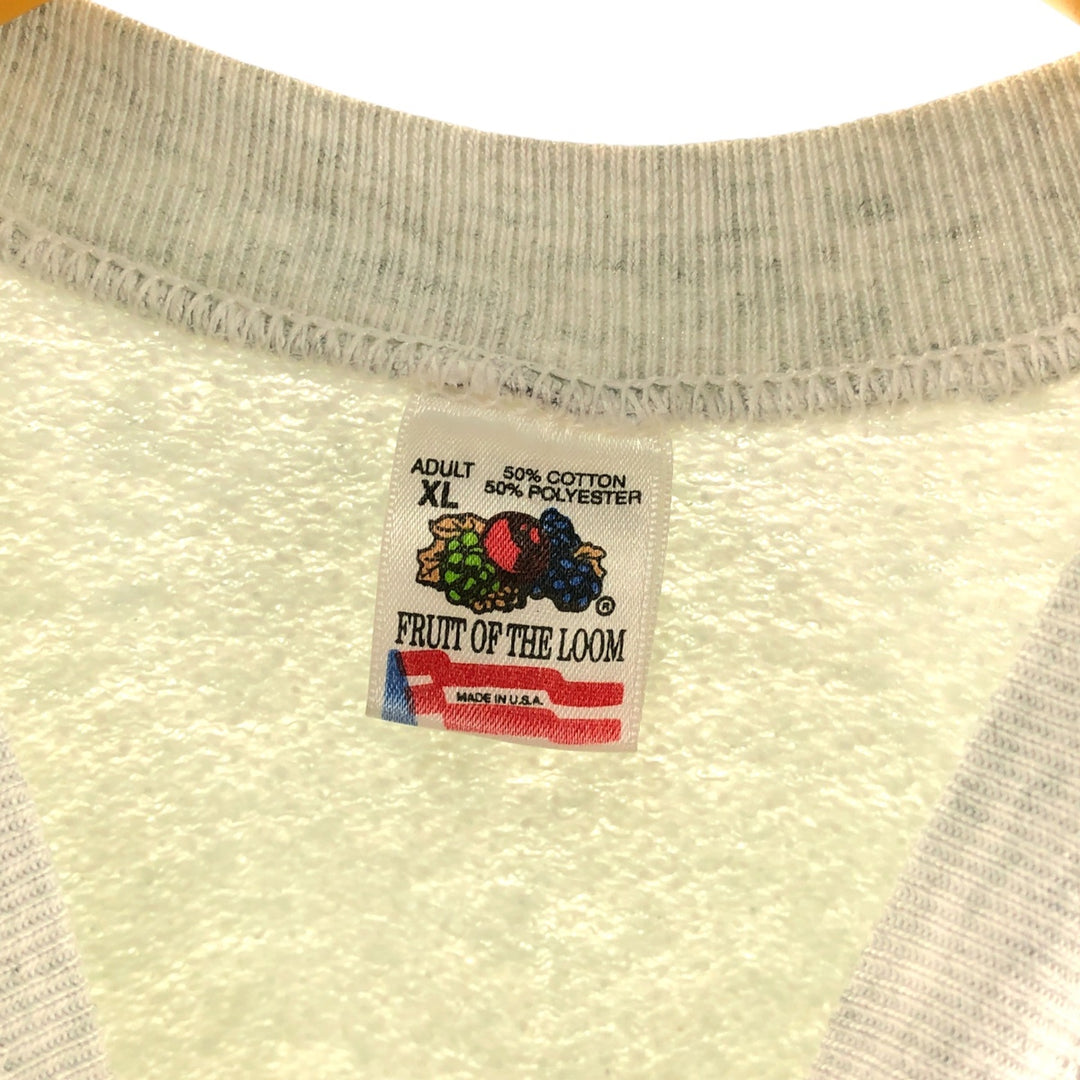 90'S Fruit of the Loom printed sweatshirt, made in the USA, men's XL size, vintage /eaa468118