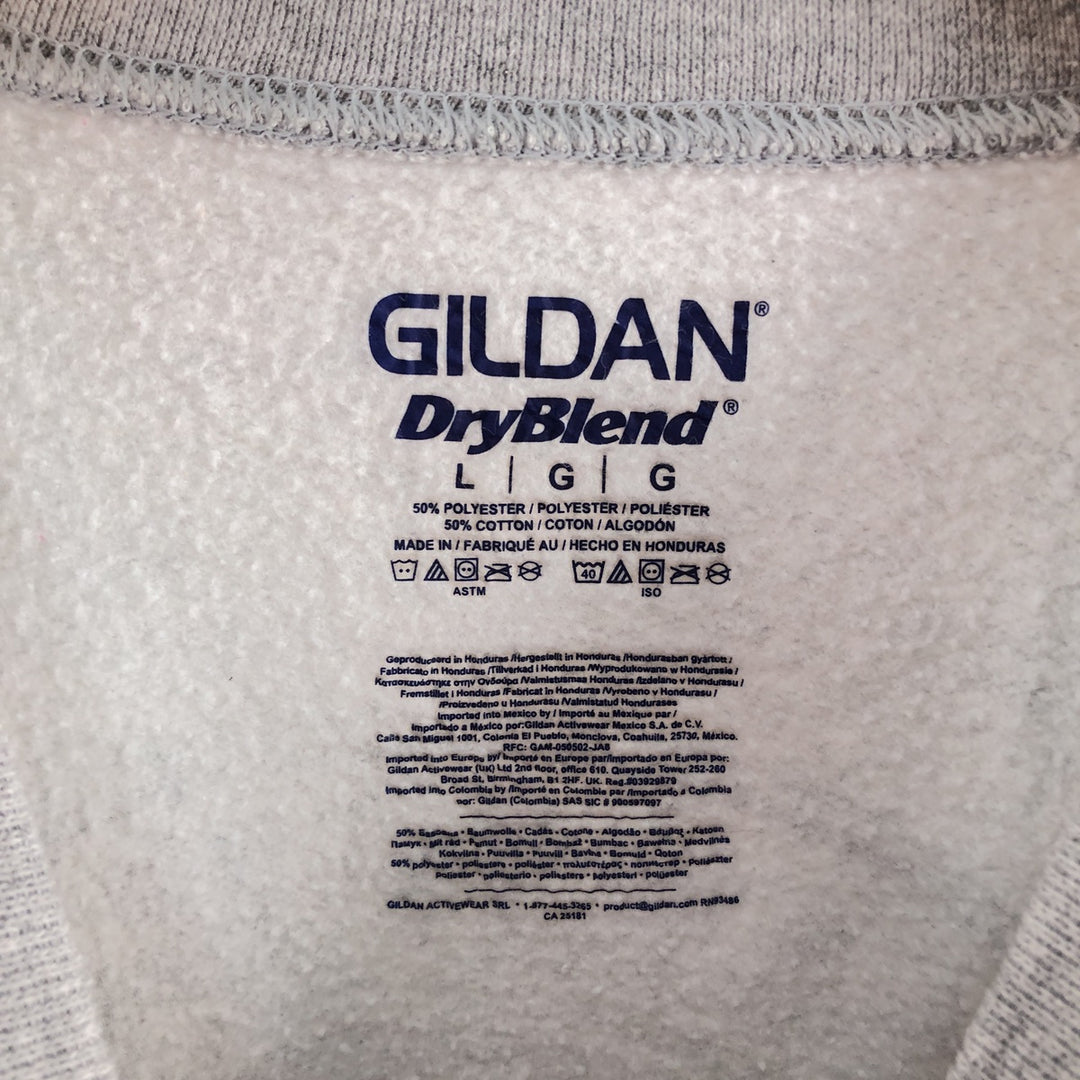 Gildan GILDAN back print sweatshirt, trainer, men's size L /eaa468133