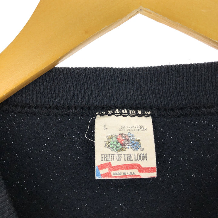 80'S Fruit of the Loom College Sweatshirt, Made in USA, Men's Size L, Vintage /eaa468192