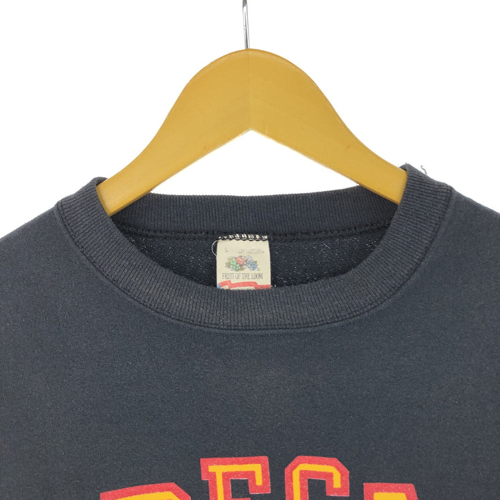 80'S Fruit of the Loom College Sweatshirt, Made in USA, Men's Size L, Vintage /eaa468192