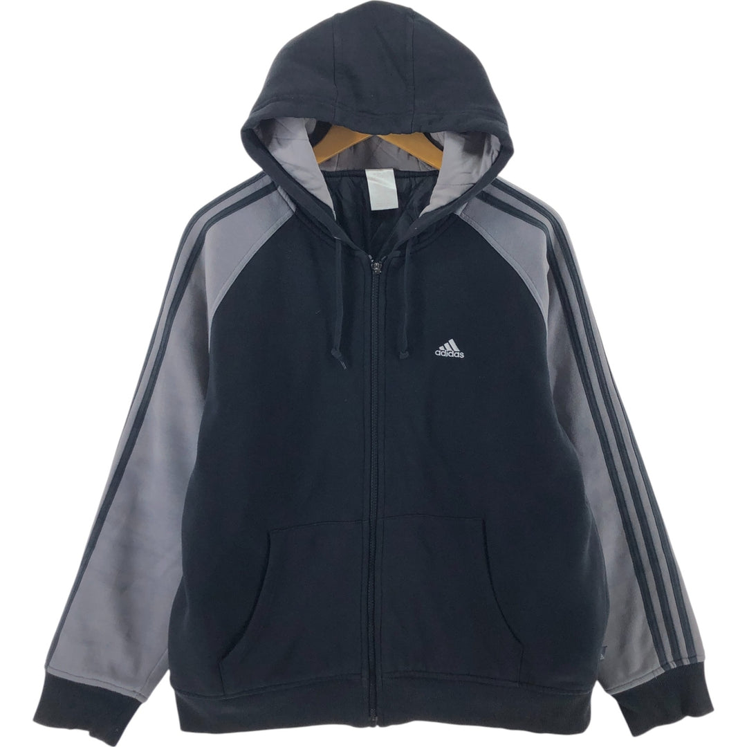 Adidas padded back logo sweat full zip hoodie men's size S / eaa468551