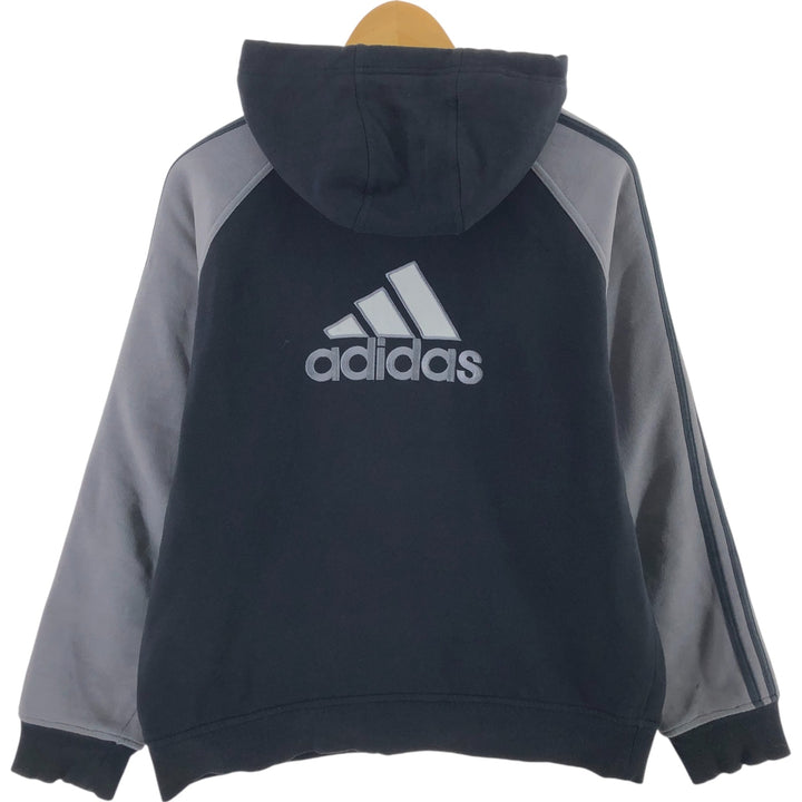 Adidas padded back logo sweat full zip hoodie men's size S / eaa468551