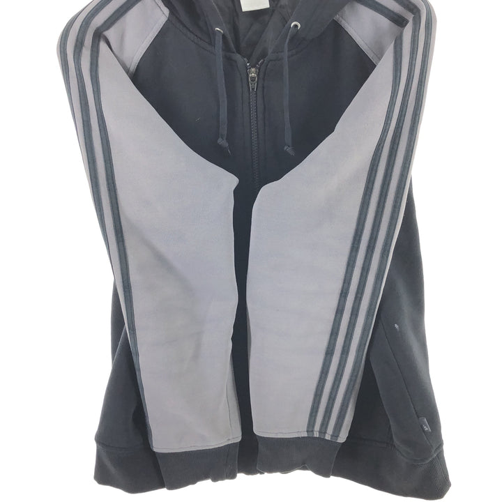 Adidas padded back logo sweat full zip hoodie men's size S / eaa468551