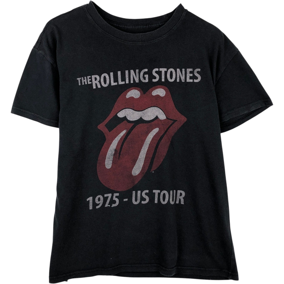 The Rolling Stones Band T-shirt, Band T, Men's L size cotton black type Vintage Second Hand