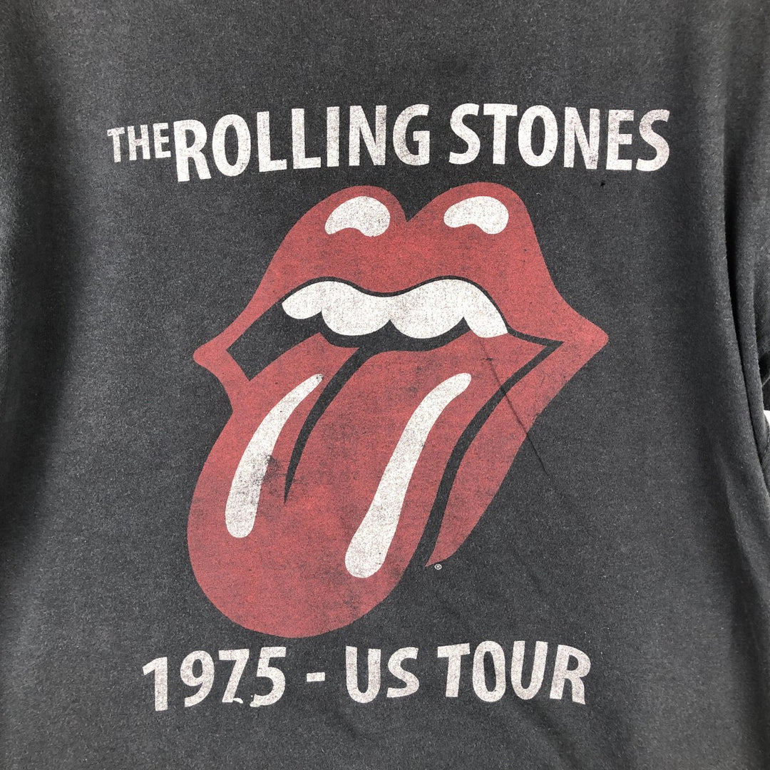 The Rolling Stones Band T-shirt, Band T, Men's L size cotton black type Vintage Second Hand