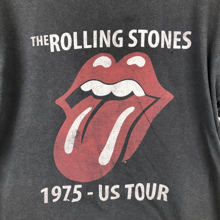 The Rolling Stones Band T-shirt, Band T, Men's L size cotton black type Vintage Second Hand