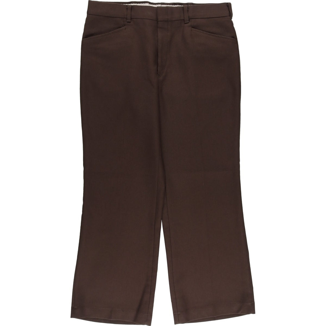Vintage 1970'S Sears Kings Road flare pants, men's size W36. unclear brown type Vintage Second Hand