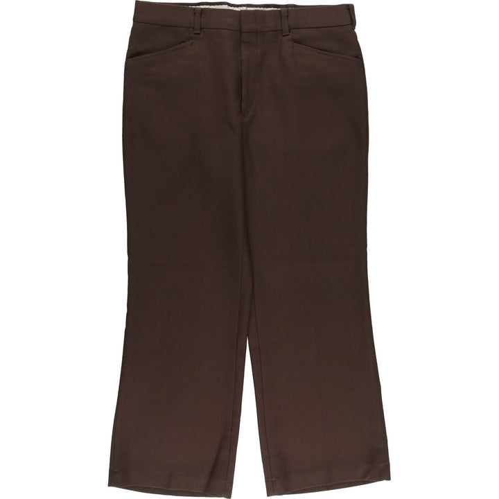 Vintage 1970'S Sears Kings Road flare pants, men's size W36. unclear brown type Vintage Second Hand
