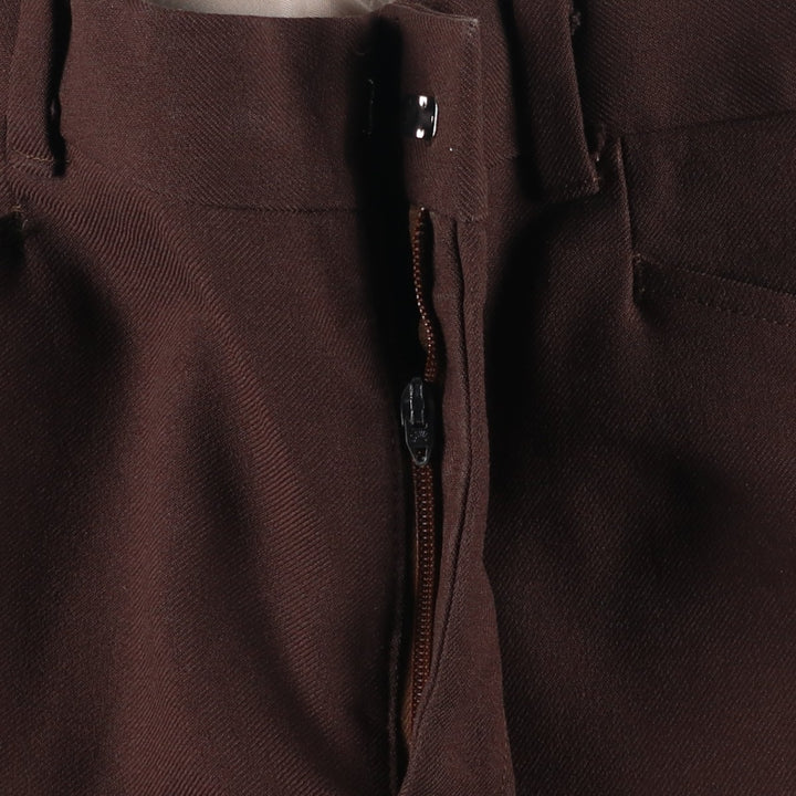 Vintage 1970'S Sears Kings Road flare pants, men's size W36. unclear brown type Vintage Second Hand