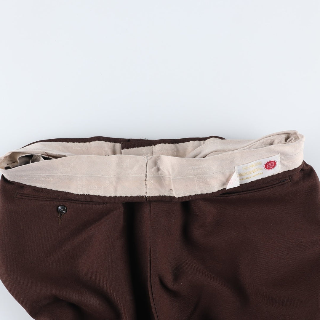 Vintage 1970'S Sears Kings Road flare pants, men's size W36. unclear brown type Vintage Second Hand