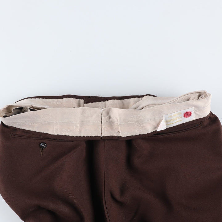 Vintage 1970'S Sears Kings Road flare pants, men's size W36. unclear brown type Vintage Second Hand