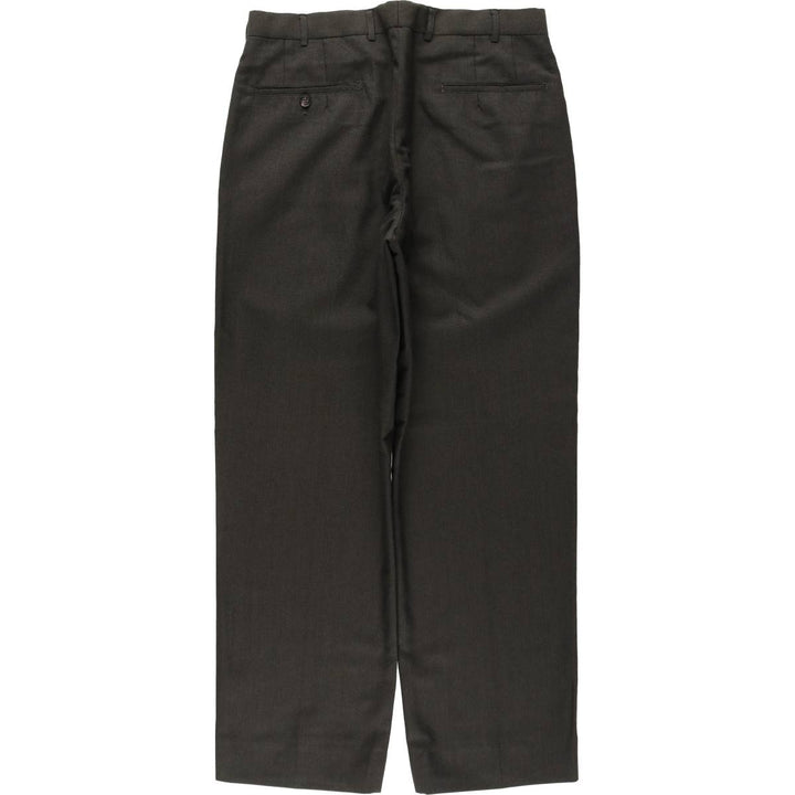 Men's two-pleat slacks, equivalent to size W33, vintage. unclear brown type Vintage Second Hand