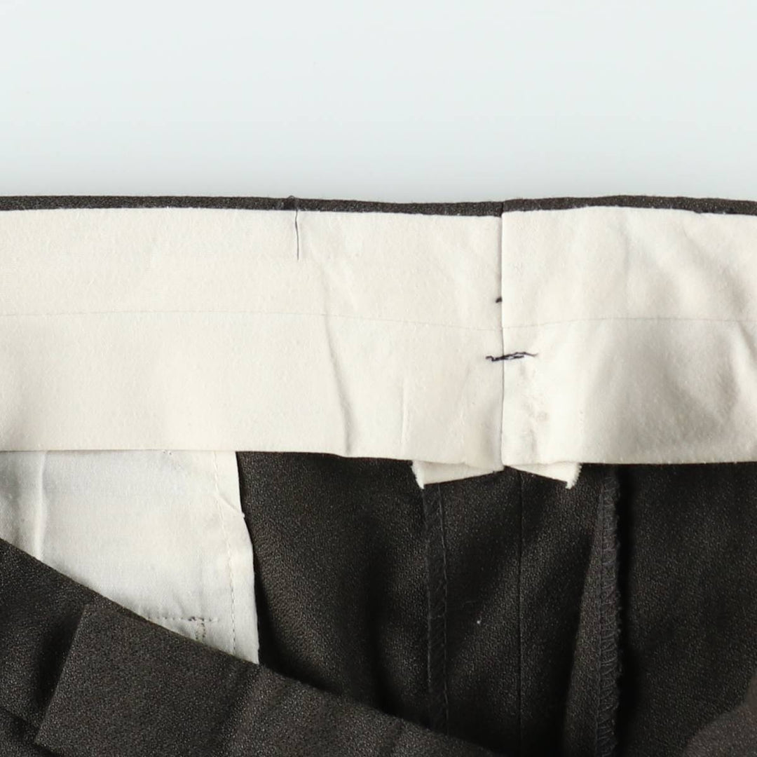 Men's two-pleat slacks, equivalent to size W33, vintage. unclear brown type Vintage Second Hand