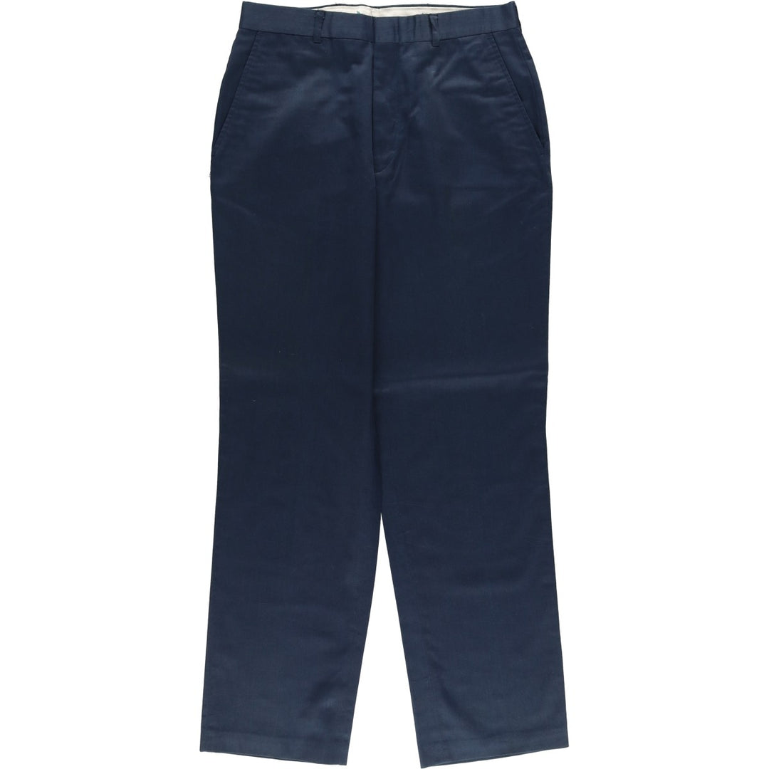 80s-90'S Eddie Bauer Black Tag Slacks Pants Men's W30 (approx.) Vintage cotton navy blue type Vintage Second Hand