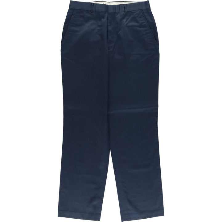 80s-90'S Eddie Bauer Black Tag Slacks Pants Men's W30 (approx.) Vintage cotton navy blue type Vintage Second Hand