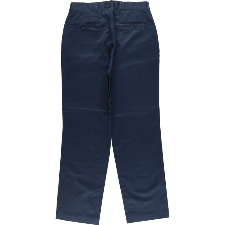 80s-90'S Eddie Bauer Black Tag Slacks Pants Men's W30 (approx.) Vintage cotton navy blue type Vintage Second Hand