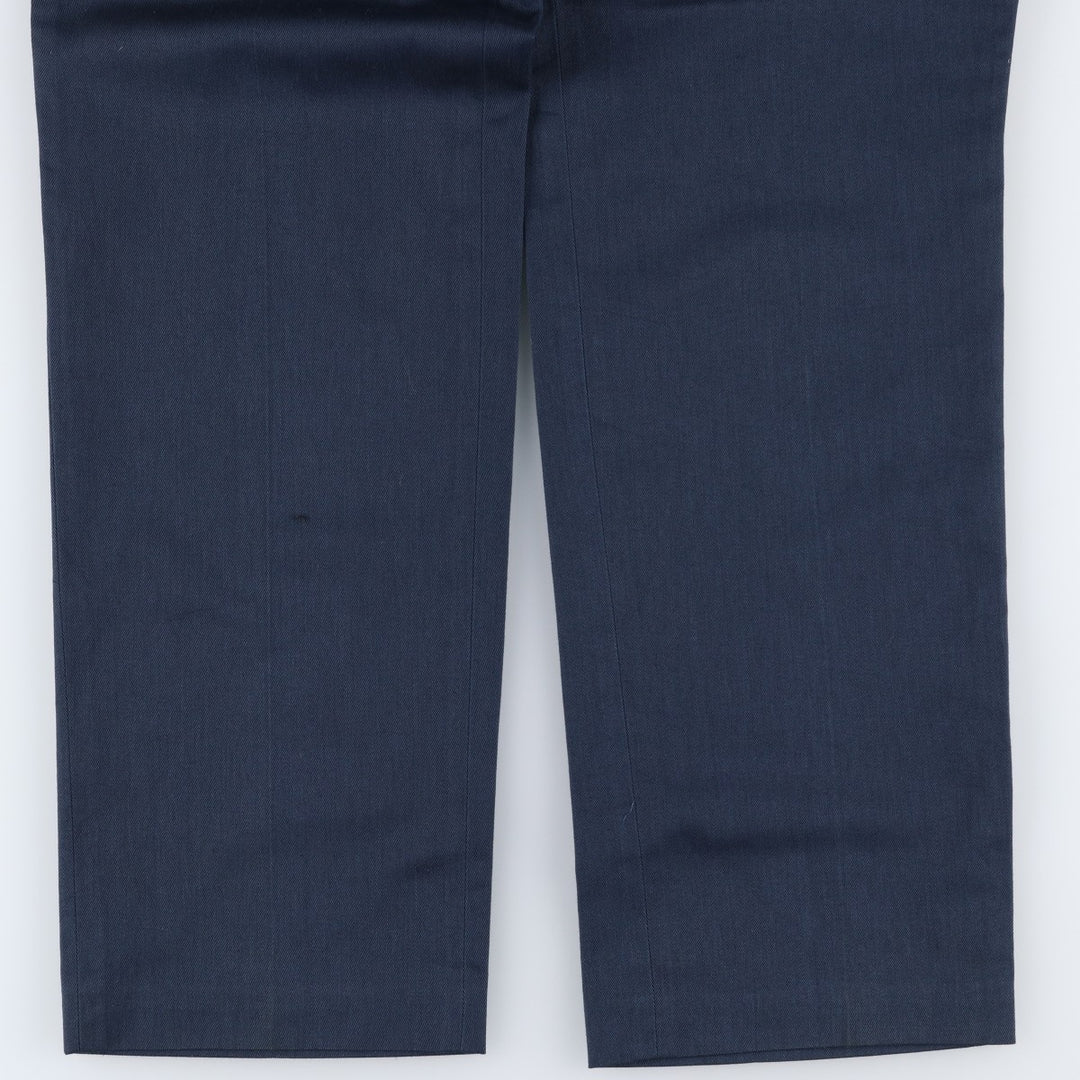 80s-90'S Eddie Bauer Black Tag Slacks Pants Men's W30 (approx.) Vintage cotton navy blue type Vintage Second Hand