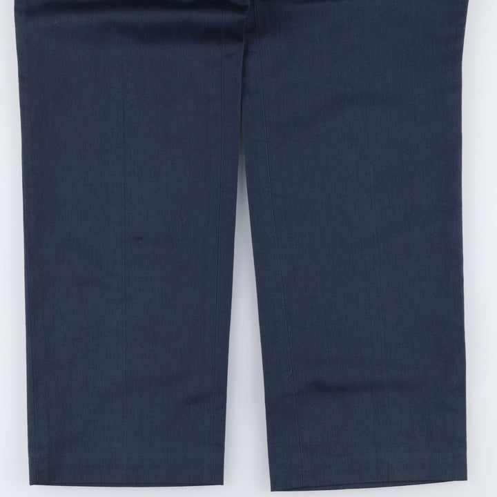 80s-90'S Eddie Bauer Black Tag Slacks Pants Men's W30 (approx.) Vintage cotton navy blue type Vintage Second Hand