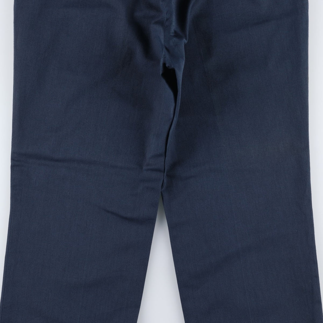 80s-90'S Eddie Bauer Black Tag Slacks Pants Men's W30 (approx.) Vintage cotton navy blue type Vintage Second Hand