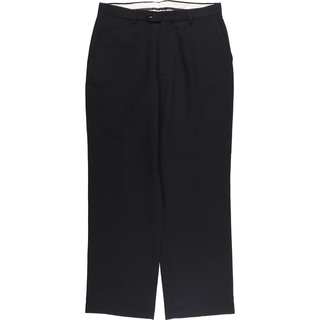 EDDIE DOMAN Men's Slacks, Size W34 polyester black type Vintage Second Hand