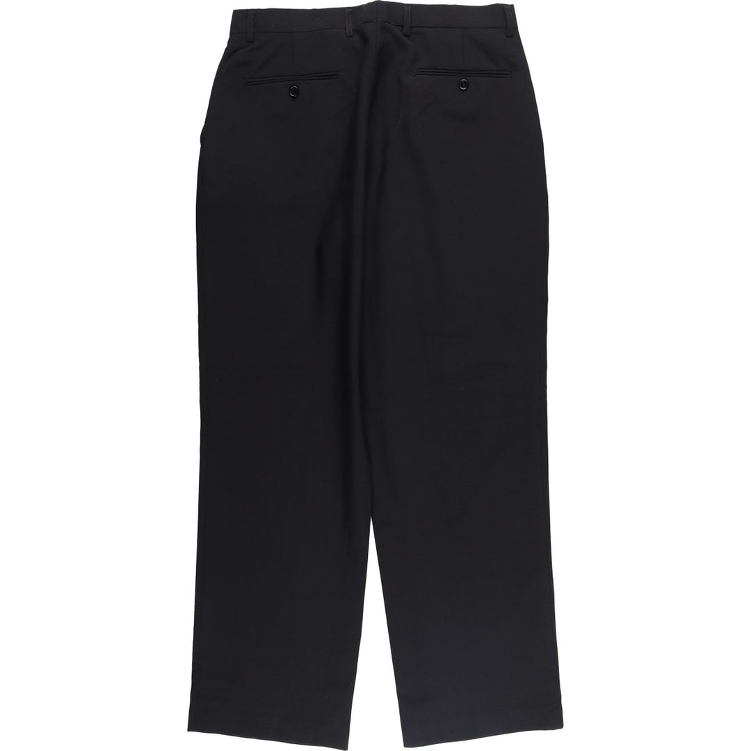 EDDIE DOMAN Men's Slacks, Size W34 polyester black type Vintage Second Hand