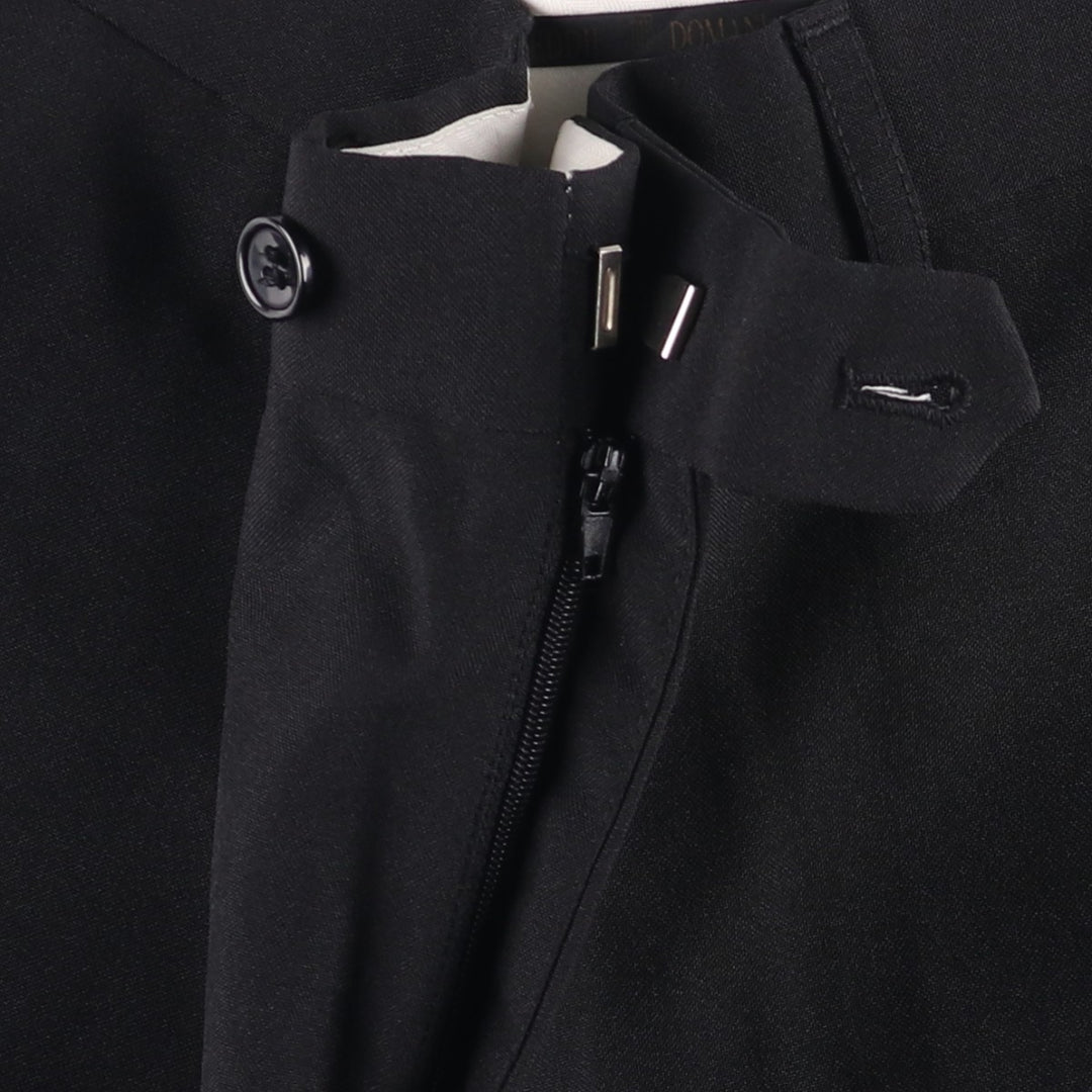 EDDIE DOMAN Men's Slacks, Size W34 polyester black type Vintage Second Hand