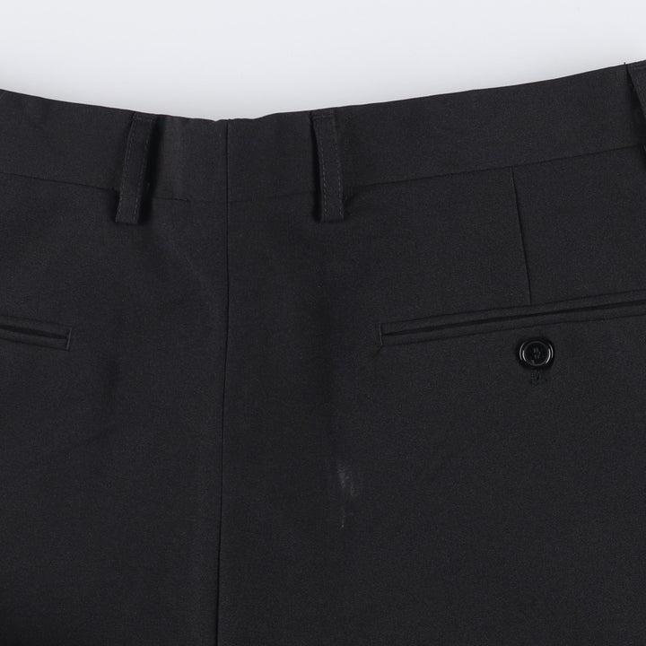 EDDIE DOMAN Men's Slacks, Size W34 polyester black type Vintage Second Hand