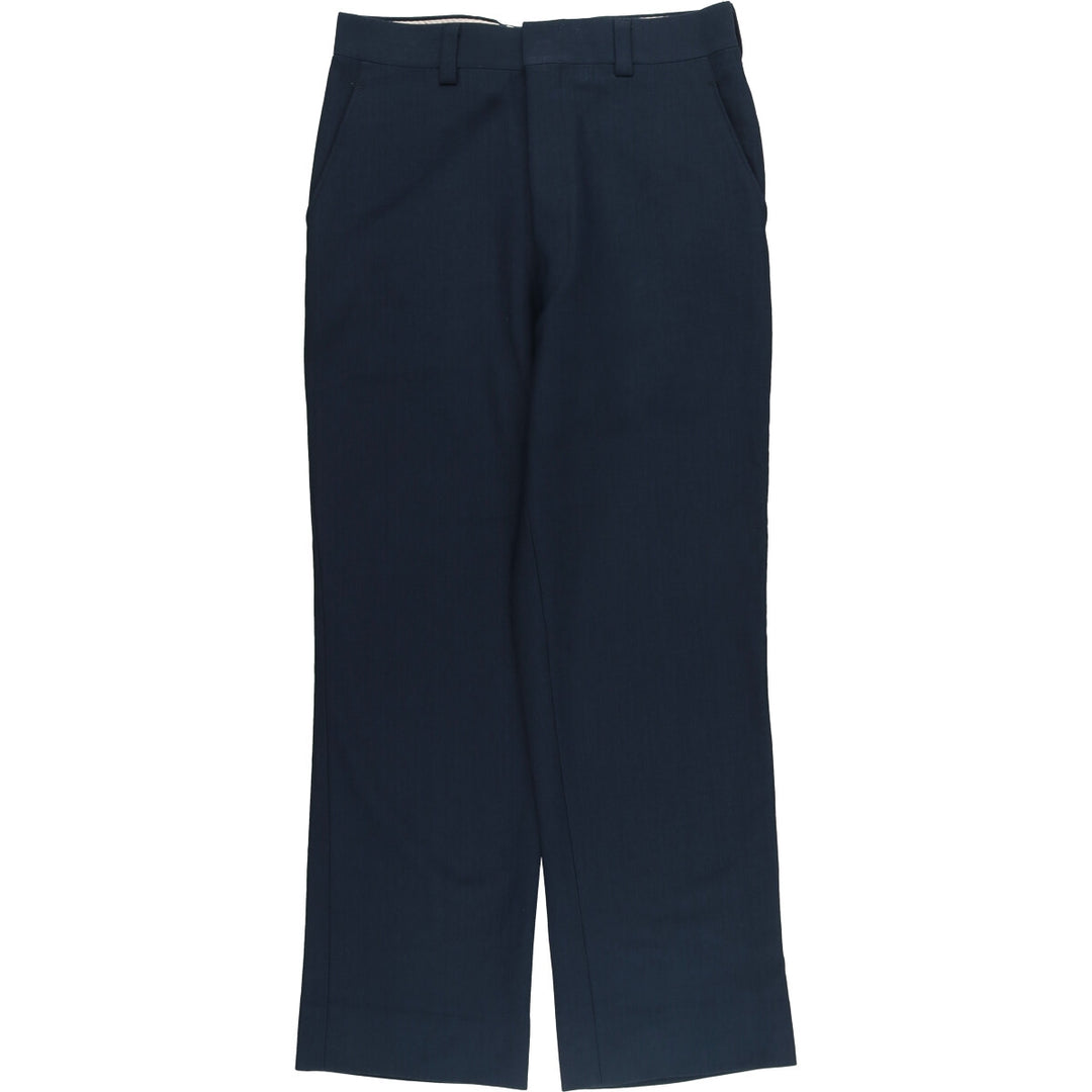 70s-80'S Wool Pants Men's Size W31 unclear navy blue type Vintage Second Hand