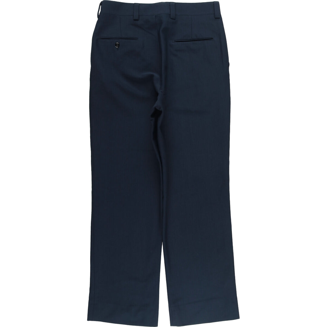 70s-80'S Wool Pants Men's Size W31 unclear navy blue type Vintage Second Hand