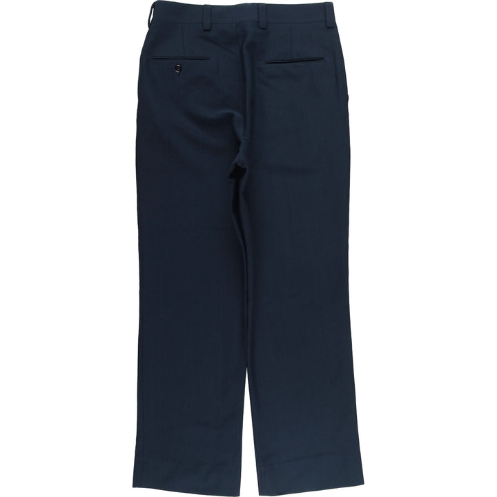 70s-80'S Wool Pants Men's Size W31 unclear navy blue type Vintage Second Hand