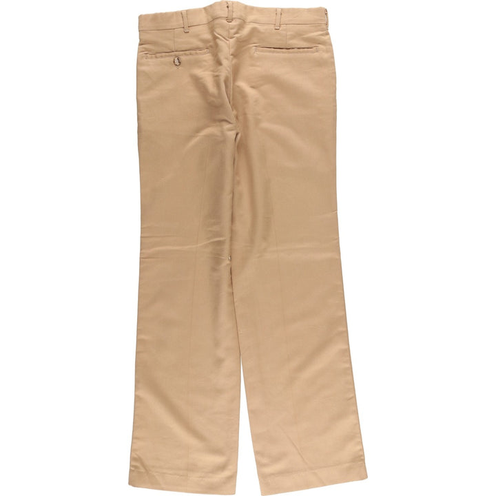 HARRIS CASUALS Two-pleat Slacks, Made in USA, Men's, Size W34, Vintage unclear Beige type Vintage Second Hand
