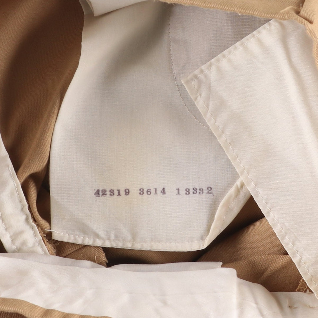 HARRIS CASUALS Two-pleat Slacks, Made in USA, Men's, Size W34, Vintage unclear Beige type Vintage Second Hand